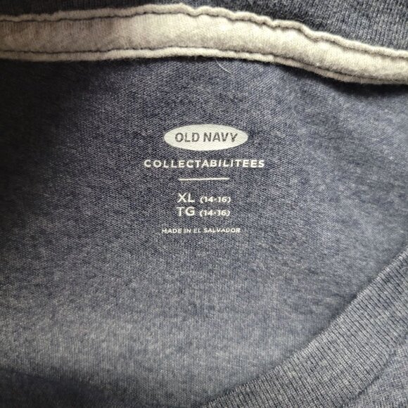 Old Navy Captain America Shield Tee Shirt Boys XL 14 16 Blue Gray School Hero - Picture 3 of 5